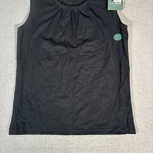 NWT LL Bean Indispensable Knits Blouse Women’s Size S Reg Black Sleeveless - Picture 3 of 7