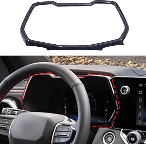Carbon Fiber Print Dashboard Cluster Frame Cover Fits 23-25 Colorado Canyon