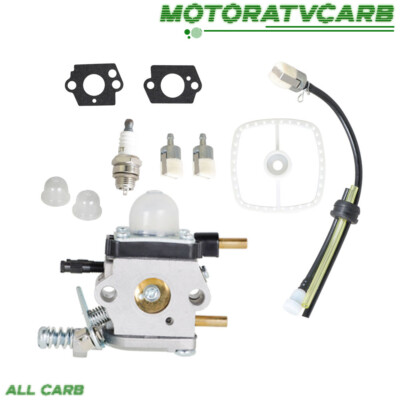 Carburetor For Zama C1U-K54A Mantis Tiller 7222 Echo 12520013123 With Fuel Line