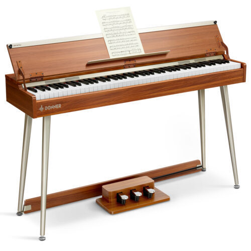 🎹Donner Wood Piano 88 Key Hammer-Action Weighted Digital Piano Keyboard + Pedal - Picture 9 of 18