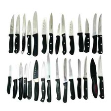 Farberware, Tramontina y Juego de Cuchillos Surtidos, Mango Negro, Inoxidable, 29 Piezas