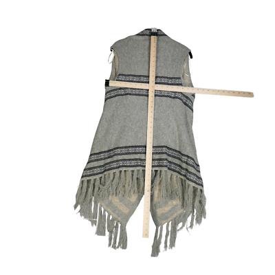 Ethereal By Paper Crane Gray Poncho Sweater Serape Size S