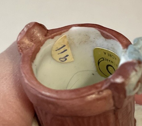 RARE! Vintage ENESCO Cats on Brown Cans Chasing Mice Thimbles Set Of 2 - Picture 9 of 12