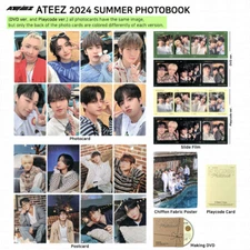 ATEEZ 2024 SUMMER PHOTOBOOK Photocard Postcard Slide Film Poster Playcode DVD