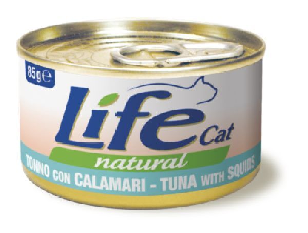 Life Gatto, Natural Lattina 85gr - Tonno e Calamari