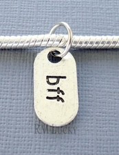 bff best friend forever Charm Pendant Tag Fits European Bracelet/Necklace C218