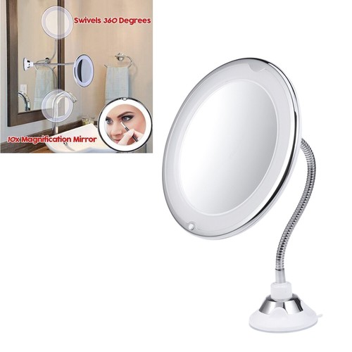Specchio Makup Specchio Portatile 10X Ingrandimento Montato - Foto 7 di 12