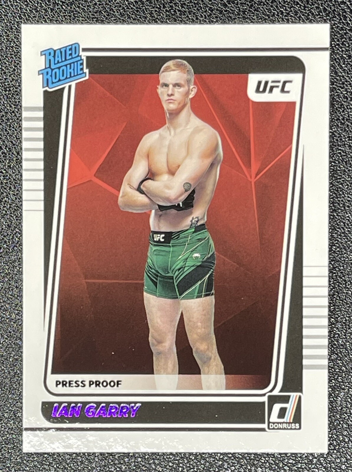 2022 UFC Panini Donruss IAN GARRY RC Rookie Card #213 Press Proof Purple