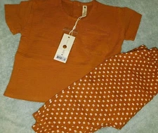 Quincy Mae Organic Clothing Unisex Babys' 2 Piece Set Size 3-6 Months NWT
