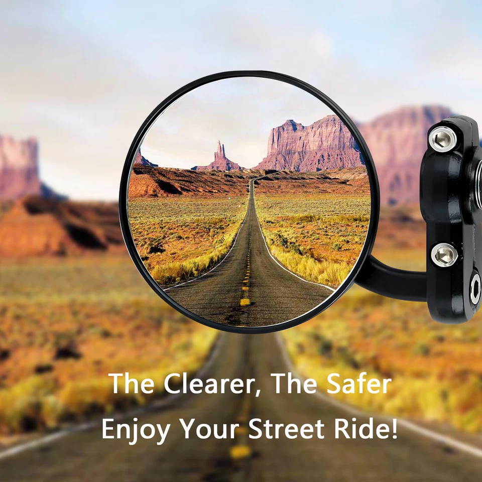 For Moto Guzzi V7 Racer 7/8" Motorcycle Black Rearview Handle Bar End Mirrors US Foto 4 de 4