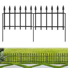 Decorative Garden Fence 10ft L x 19in H - 7 Panels Heavy Duty Garden Fenc...
