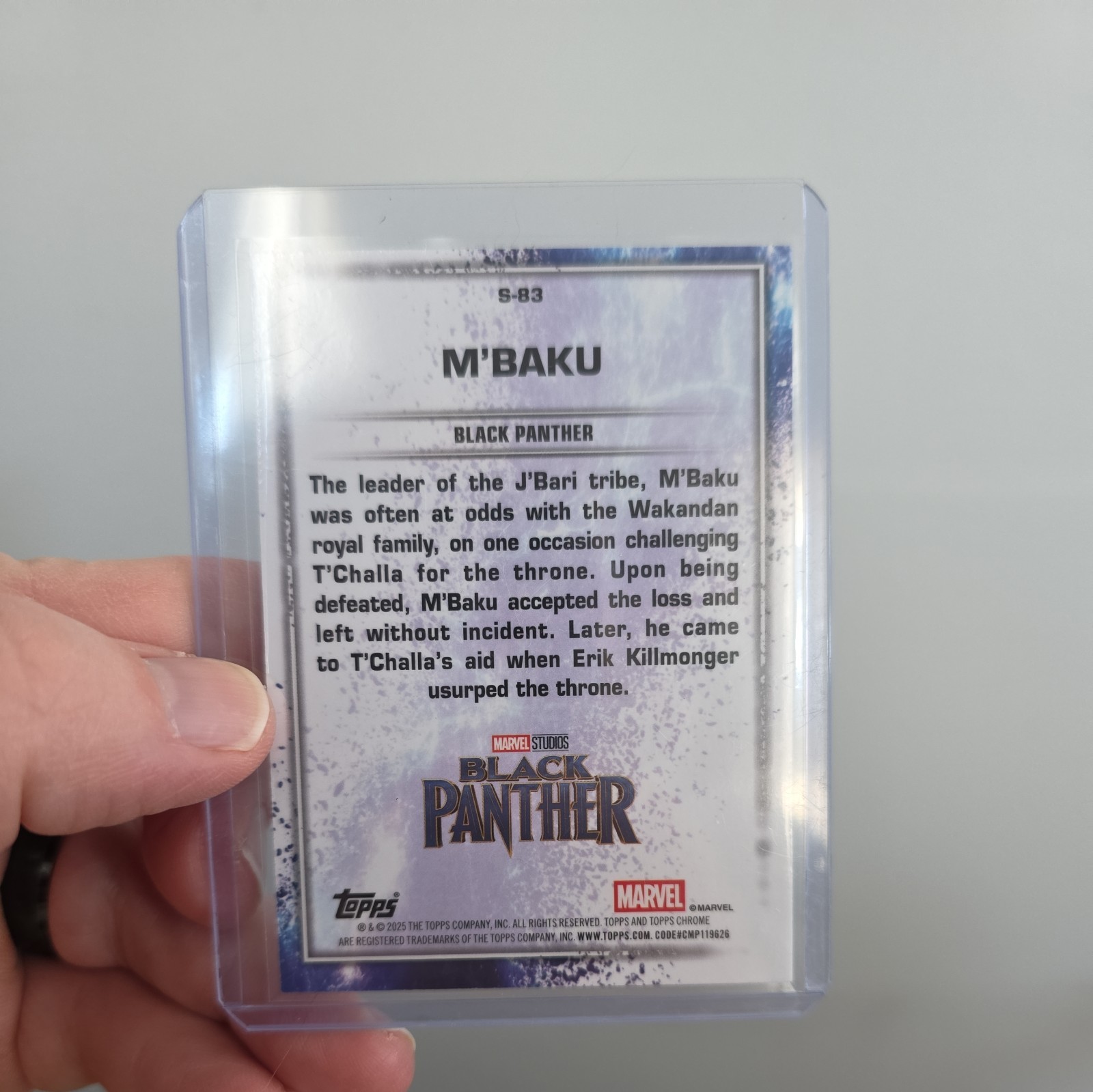 2025 Topps Marvel Studios Chrome M'Baku #83 Refractor #/99 Black Panther thumbnail 2