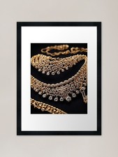 luxury collection necklace with enc Framed Wall Art Poster Canvas Print Picture