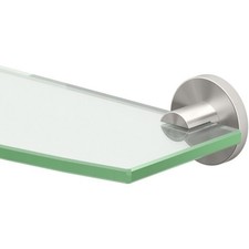 Gatco 4686 Channel 21" Glass and Metal Bathroom Shelf - Nickel