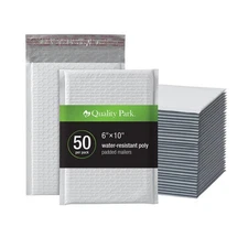 Bubble Mailers, 6 x 9 Inch, White Poly Mailers, Padded Envelopes, Shipping En...