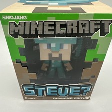 Mojang Minecraft Steve Diamond Edition 6" Tall Figure w/ Sword 2013 Damaged Box