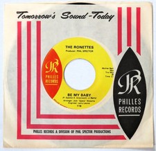 RONETTES Be My Baby PHILLES 45 original 1963 VG++ Vinyl 7&rdquo; HEAR