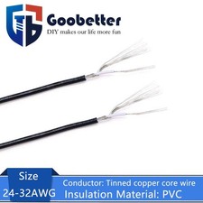 1533 Single Core Shielded Cable 24-32AWG Tinned Coppe Signal Wire Audio Wire