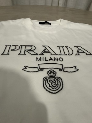 PRADA Men's White Cotton T-Shirt Size XL | eBay