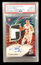 2019 spectra 177 tyler herro rc; interstellar /49 RPA rookie patch auto PSA 9 10
