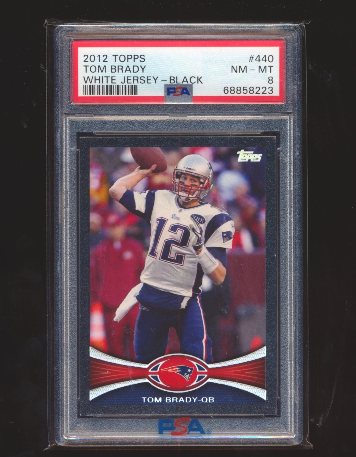 2012 Topps TOM BRADY Black /57 #440  PSA 8 GOAT