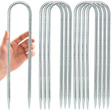 12 INCH 8 Pack Trampoline Stakes, U Shaped Ground Anchors Wind Stakes, Heavy ...