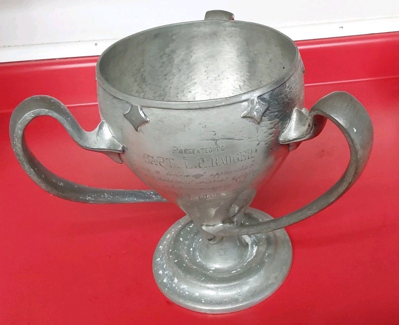 WWl  WWII 39th Supply Train Orchestra Trophy A.E.F. CAPT BADGER  military Award 