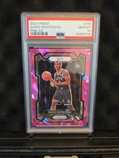 2023 Prizm Dariq Whitehead Pink Cracked Ice #175 PSA GM 10