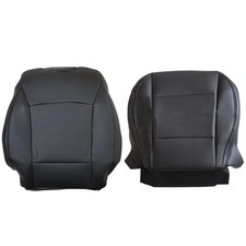 Driver Bottom Top Lean Back Replacement Perforated Leather Seat Covers Blac...