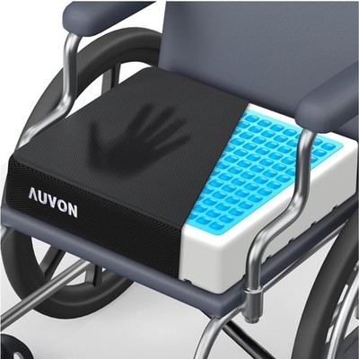Cooling Gel Wheelchair Seat Cushion for Sciatica, Back, Pressure Sore and Ulc...
