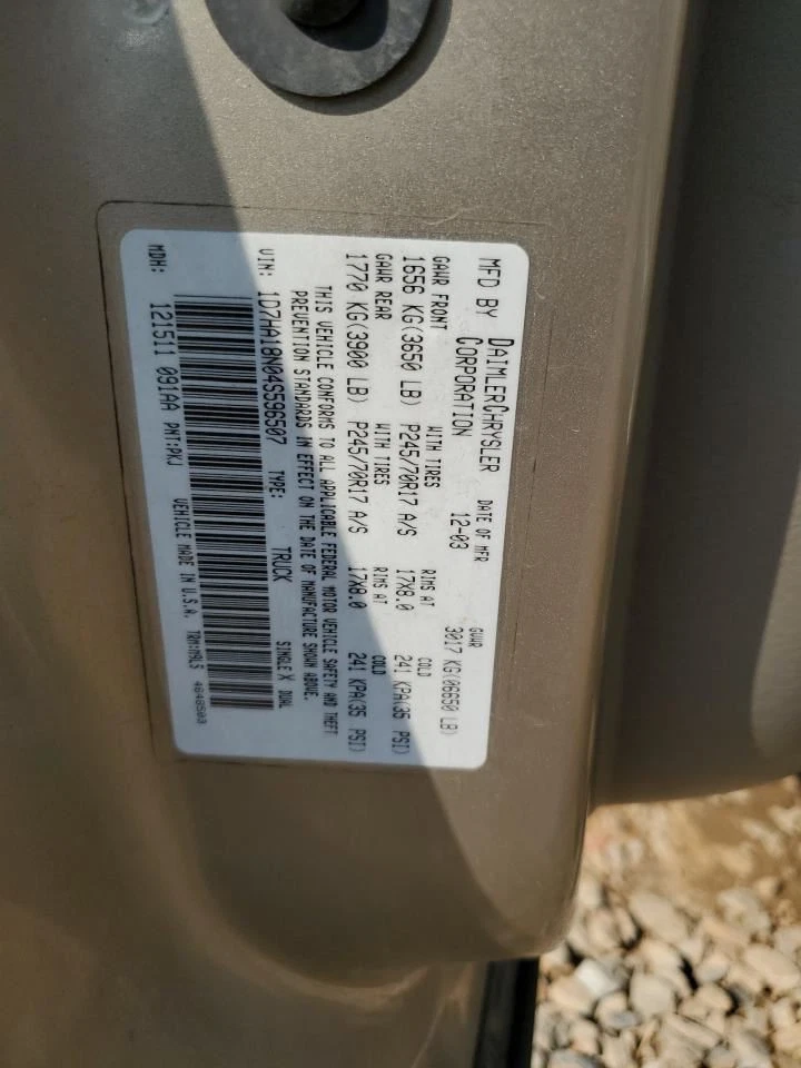 Seat Belt Front Quad Cab Bench Seat Fits 02-05 DODGE 1500 PICKUP 2562680 - Изображение 2 из 4