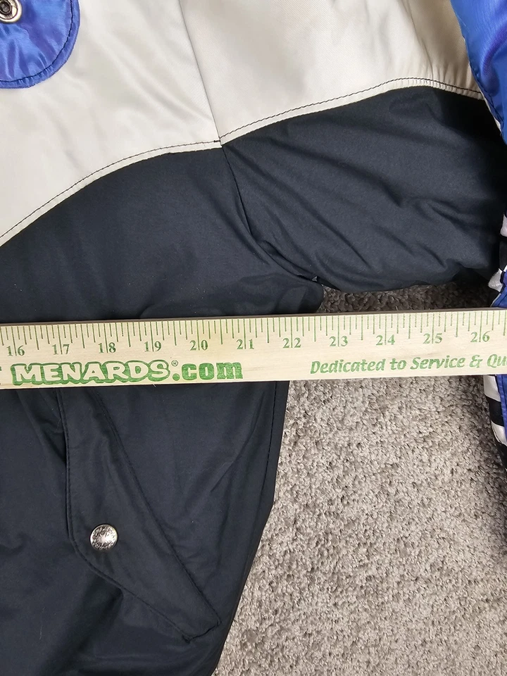 Chaqueta acolchada vintage Polaris Racing Team para hombre bandera a cuadros mediana hecha en EE. UU. Foto 4 de 4