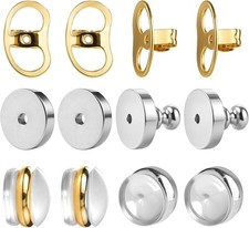 6 Pairs Earring Backs   Secure Locking Supports for Droopy Ears  Studs