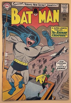 BATMAN # 162 1964 The Batman Creature, Batman, Robin's New Secret Identity
