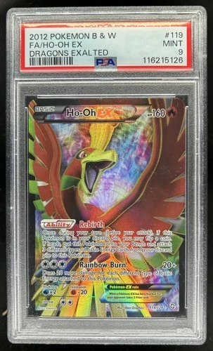 2012 Pokemon Black & White Dragons Exalted Ho-Oh #119 PSA 9