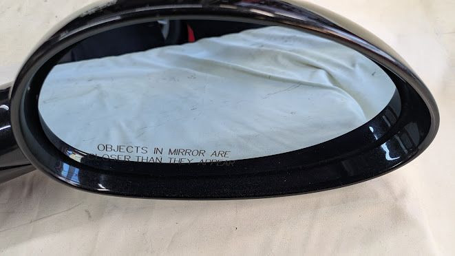 FERRARI 360 SPIDER PARTS RIGHT DOOR MIRROR COMPLETE 65732010 NERO DAYTONA