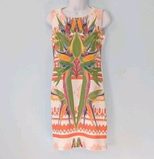 Miss Finch Sleeveless Textured Dress Women's Medium Mirrored Bird Of Paradise 