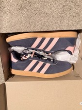 adidas Breaknet Sleek Low Top Lace-Up Sneakers Shadow Navy Pink Gum Leather