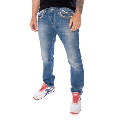 Cipo and Baxx C-0595 Denim Herren Jeans stone wash Hose blau 12035