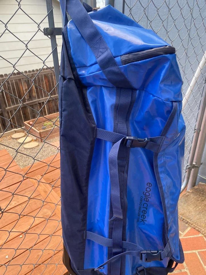 Remolque de carga de alta resistencia Eagle Creek lona con ruedas 110 L 30,25 x 13,5 x 15 azul Foto 4 de 4