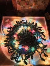 Vintage Noma Regency 3 Way Flashing Wheel Lites Lights Clear Flower Shape Cover