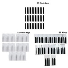 Piano Keys Piano Keytops 88 Piano Keytops ABS Easy To Install Plastic White