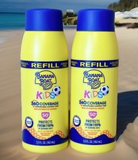 2- Banana Boat Kids 360 Coverage Sunscreen Mist Refill - 5.5 fl oz SPF 50+ 8/26 3.27 per gallon