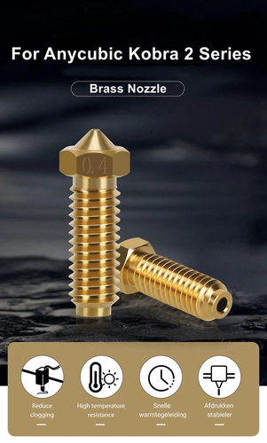 For Anycubic Kobra 3 Nozzle Brass Hardened Steel 3D Printer Volcano Nozzles - Photo 10/34