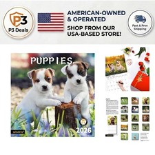 2026 Wall Calendar with Puppy Dog Design   Full Page  Eco-Friendly