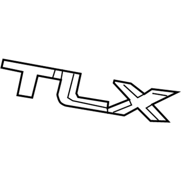 Placa de identificación trasera emblema Acura Genuine 75722TZ3A11 TLX 2018-2020 Acura TLX OEM Foto 2 de 2