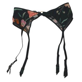 Aubade Women's Black Lace Sheer Corset Garter Belt Waist Cincher Lingerie Size S