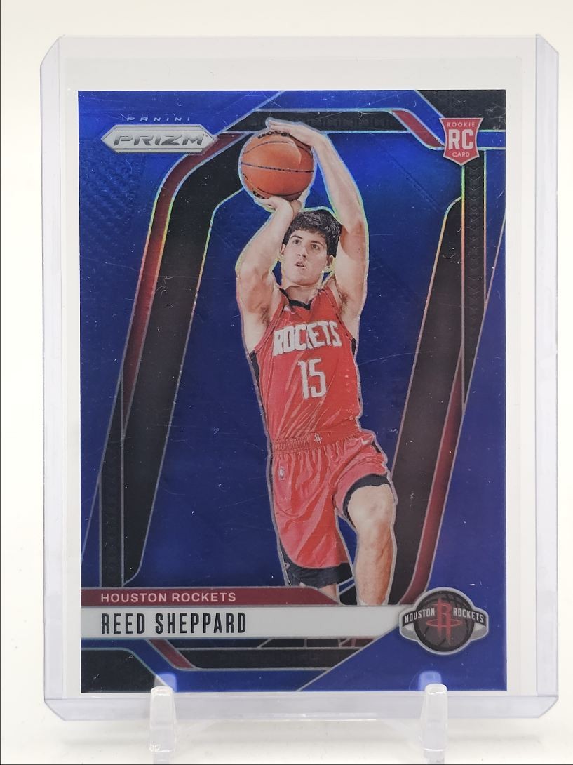 REED SHEPPARD 2024-25 PANINI PRIZM ROOKIE BLUE ROCKETS #268 RC /199 Q2029