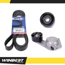 Serpentine Belt Drive Component Kit w/AC for Ford F-150 F-250 E-150 Econoline