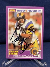Frank Stams -Notre Dame- Los Angeles Rams Autographed Rookie Card. rookie card picture